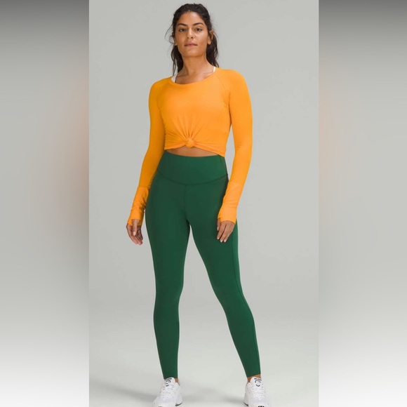lululemon athletica Pants - Lululemon Base Pace High-Rise Running Tight 28" *Brushed Nulux - Everglade Green